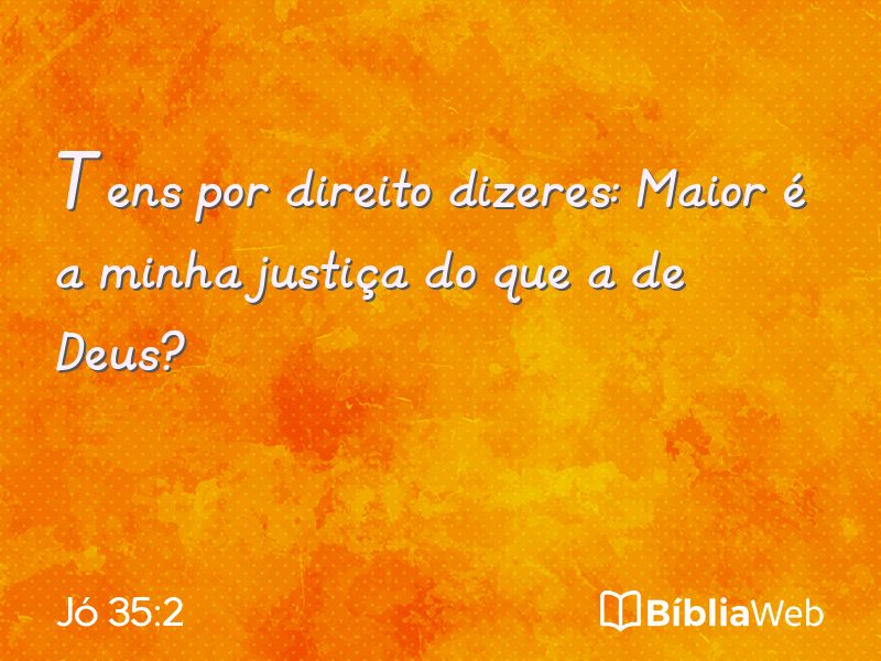 Jó 35:2 em imagem para compartilhar