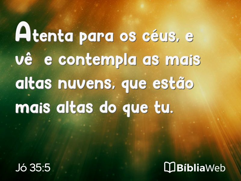 Jó 35:5 em imagem para compartilhar