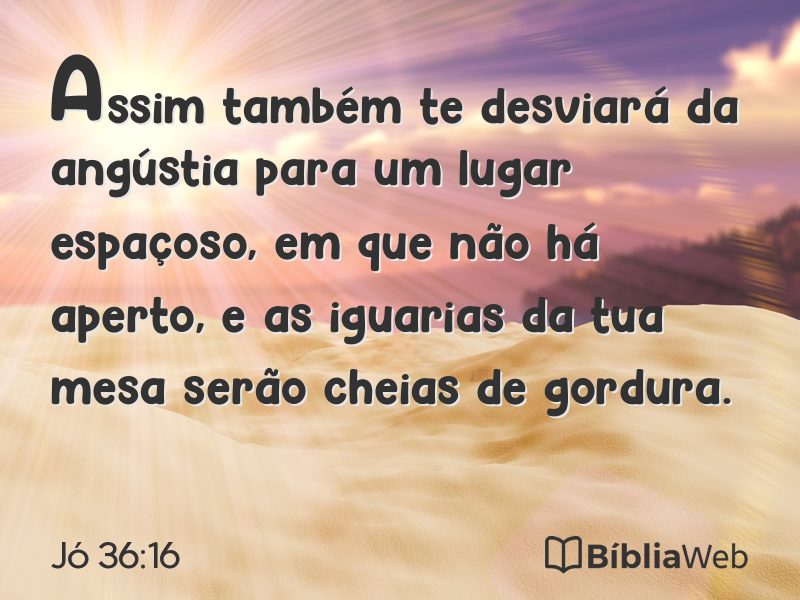Jó 36:16 em imagem para compartilhar