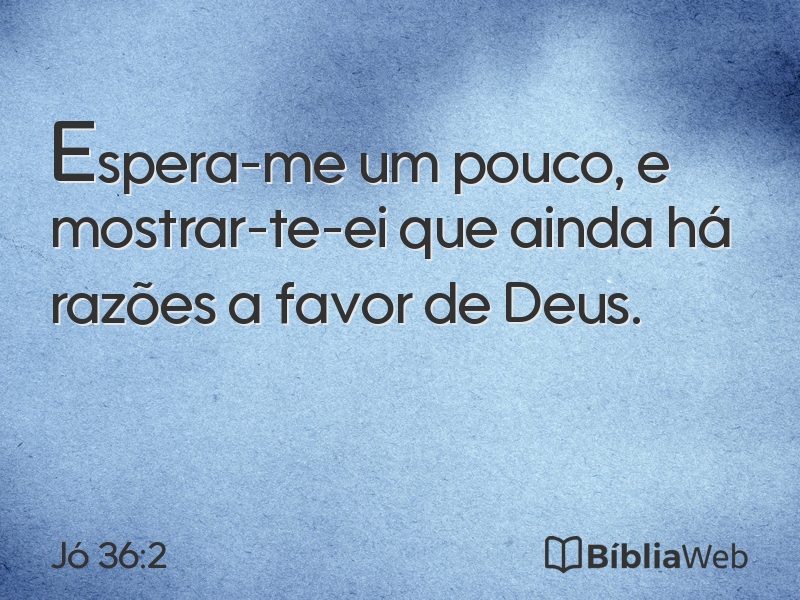 Jó 36:2 em imagem para compartilhar