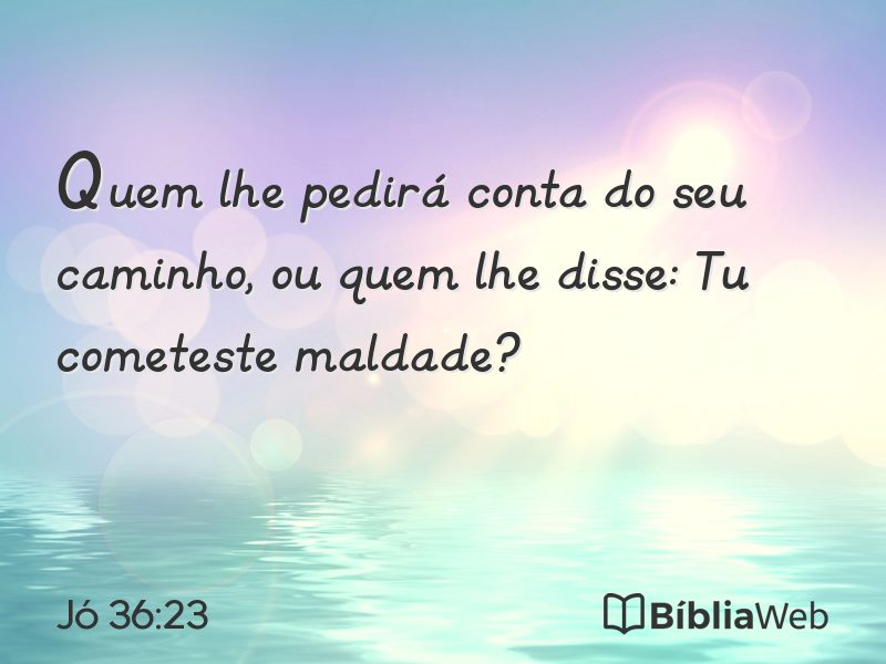 Jó 36:23 em imagem para compartilhar