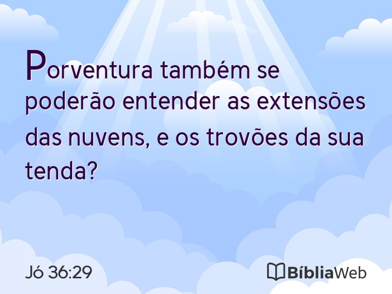 Jó 36:29 em imagem para compartilhar