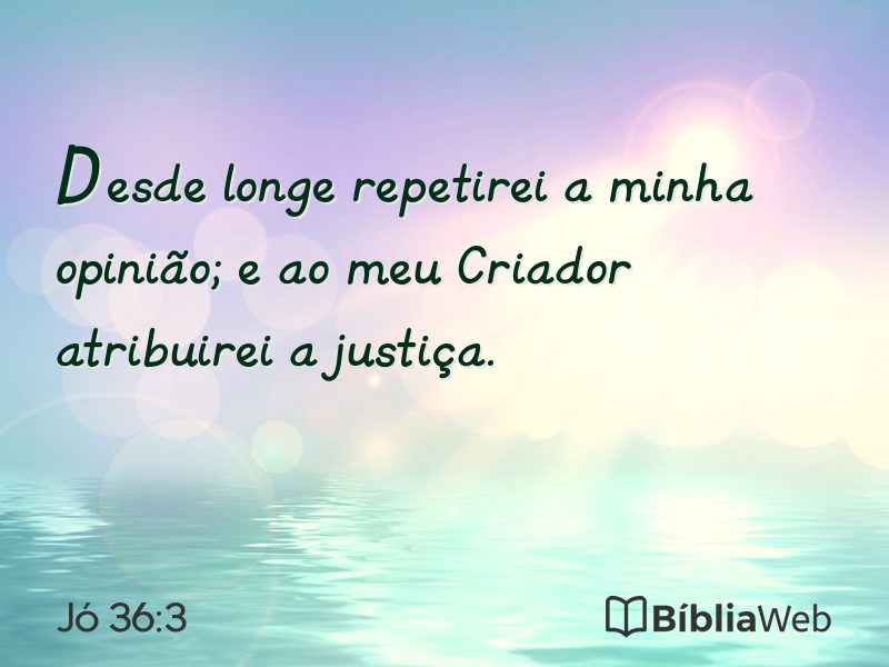 Jó 36:3 em imagem para compartilhar