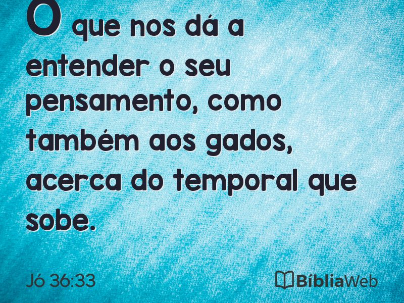 Jó 36:33 em imagem para compartilhar