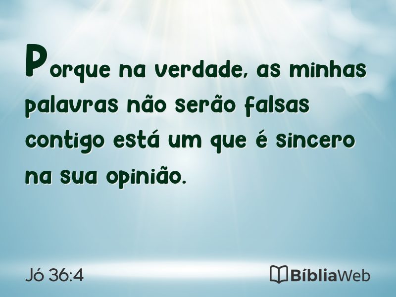 Jó 36:4 em imagem para compartilhar