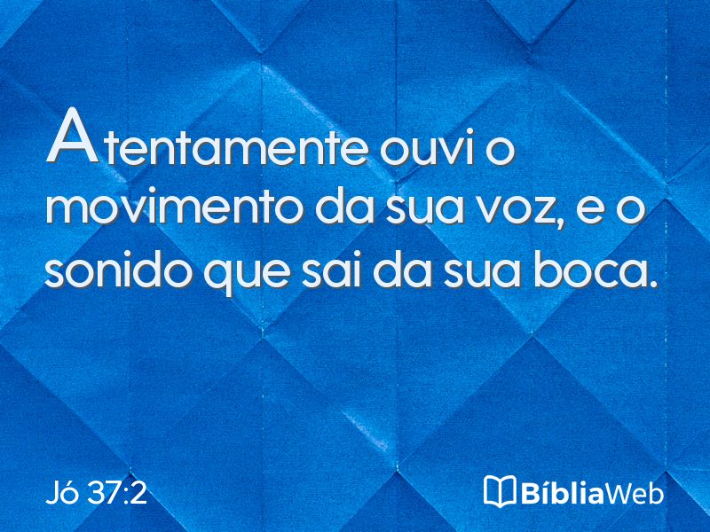 Jó 37:2 em imagem para compartilhar