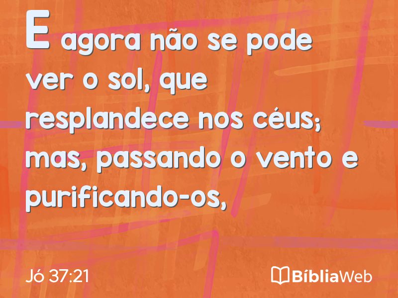 Jó 37:21 em imagem para compartilhar