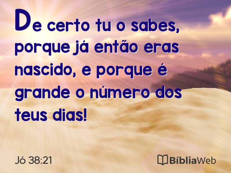 Jó 38:21 em imagem para compartilhar