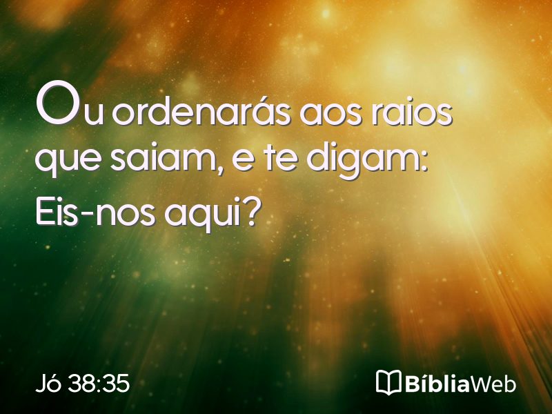 Jó 38:35 em imagem para compartilhar