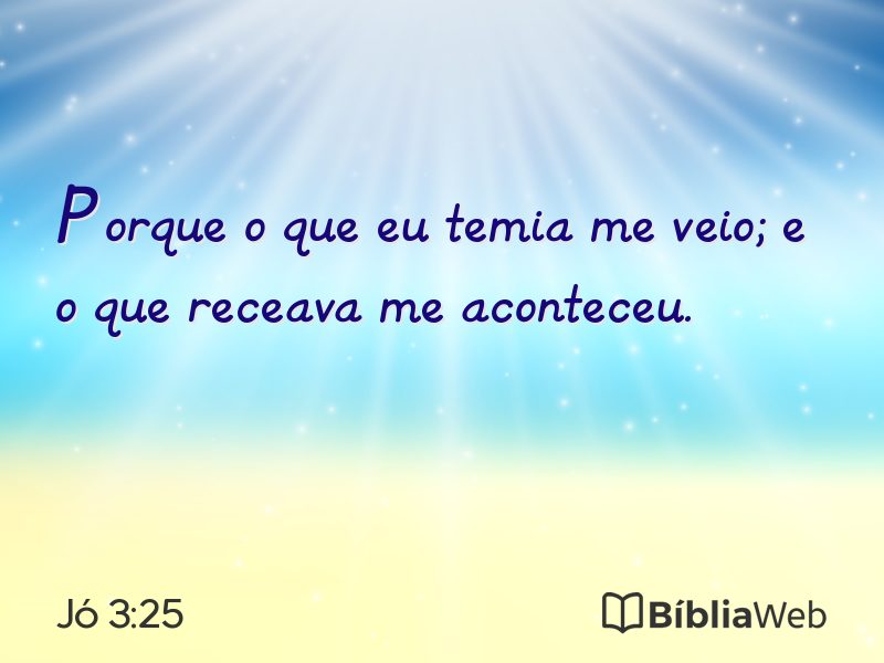 Jó 3:25 em imagem para compartilhar