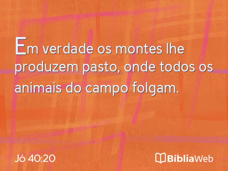 Jó 40:20 em imagem para compartilhar
