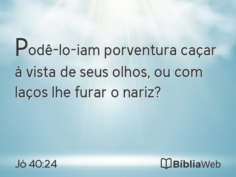 Jó 40:24 em imagem para compartilhar