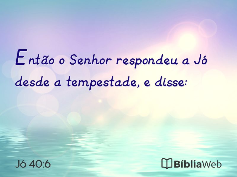 Jó 40:6 em imagem para compartilhar