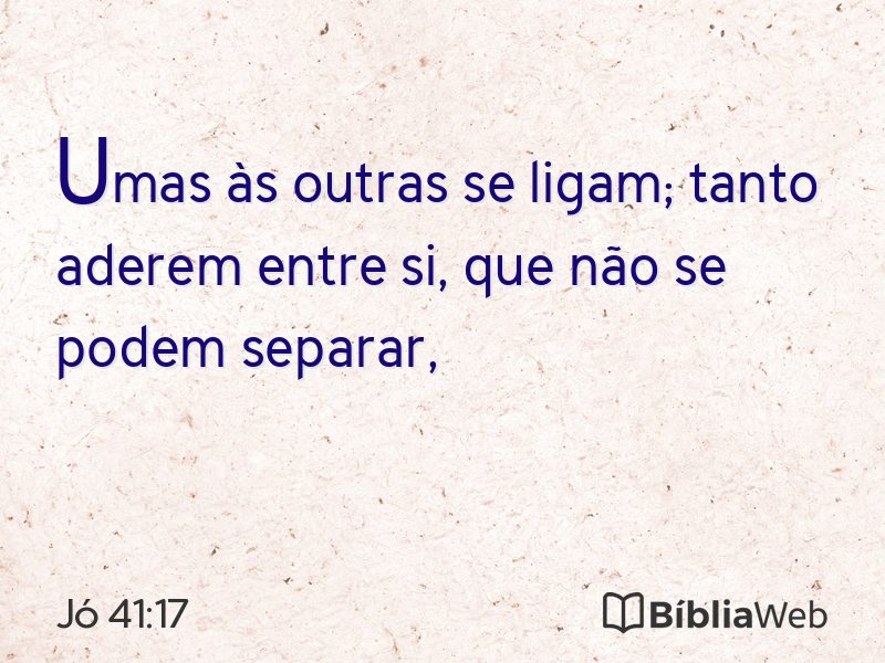 Jó 41:17 em imagem para compartilhar
