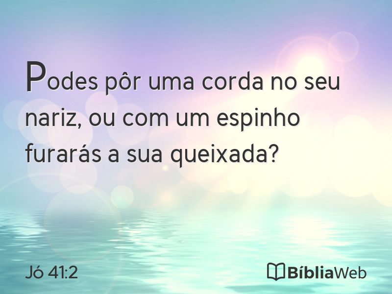 Jó 41:2 em imagem para compartilhar