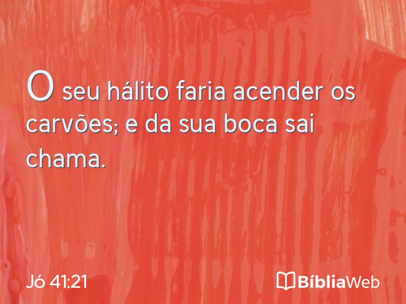 Jó 41:21 em imagem para compartilhar