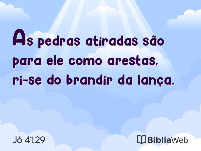 Jó 41:29 em imagem para compartilhar