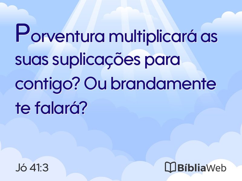 Jó 41:3 em imagem para compartilhar