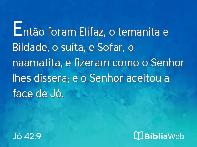 Jó 42:9 em imagem para compartilhar