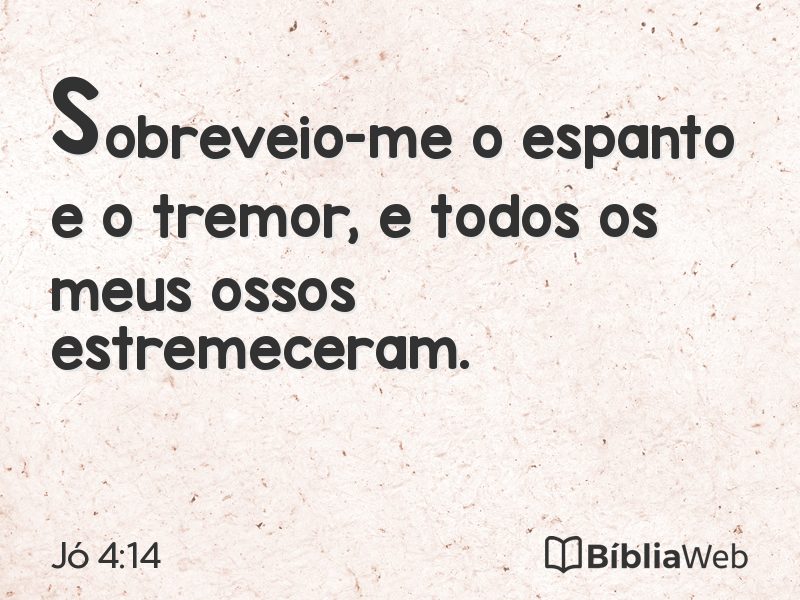 Jó 4:14 em imagem para compartilhar