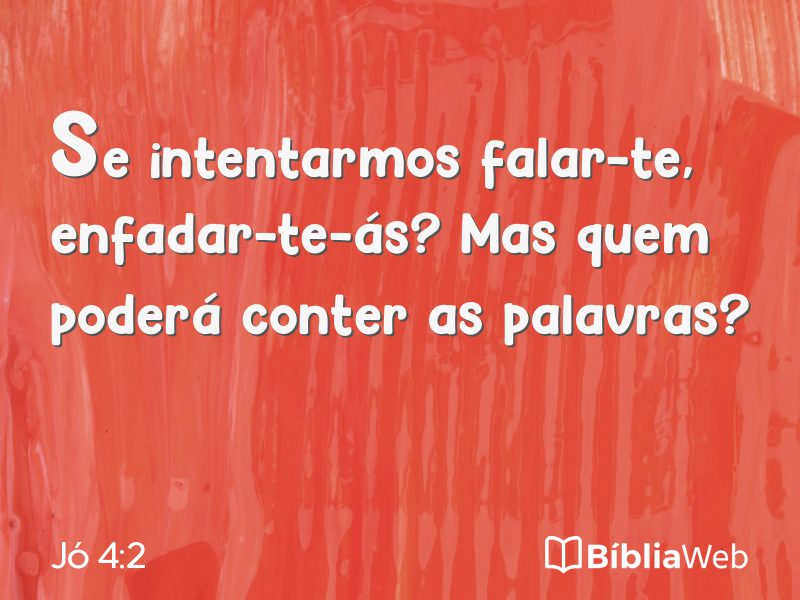 Jó 4:2 em imagem para compartilhar