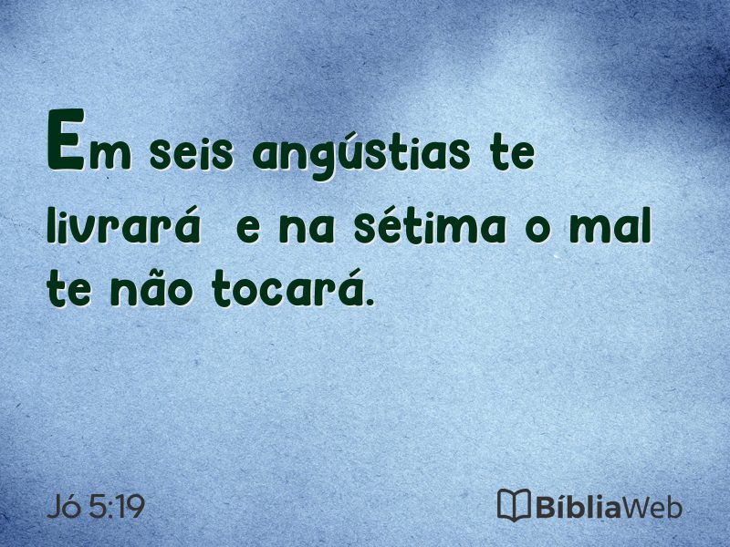Jó 5:19 em imagem para compartilhar