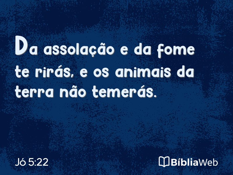Jó 5:22 em imagem para compartilhar