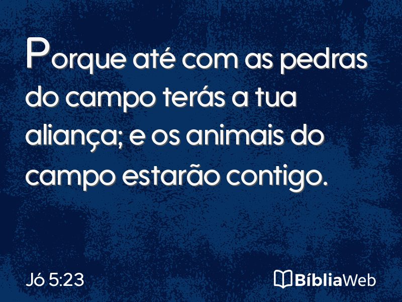 Jó 5:23 em imagem para compartilhar