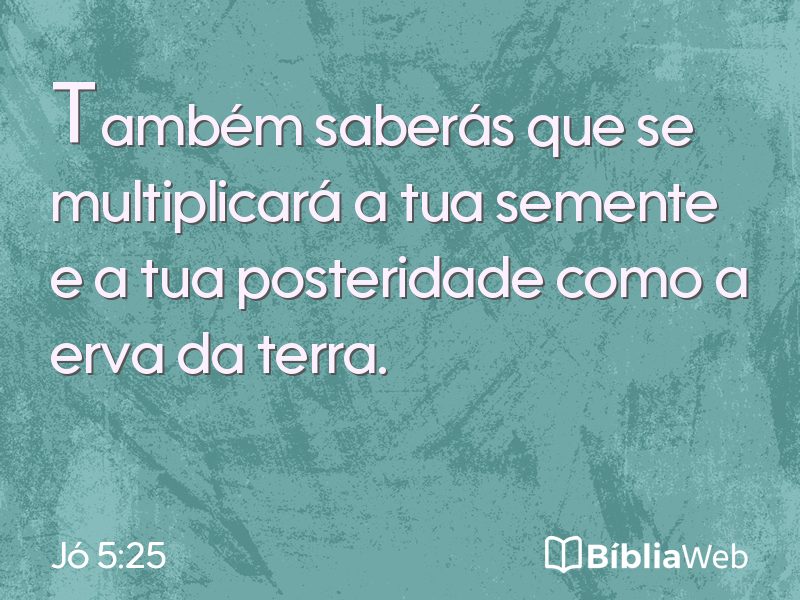 Jó 5:25 em imagem para compartilhar