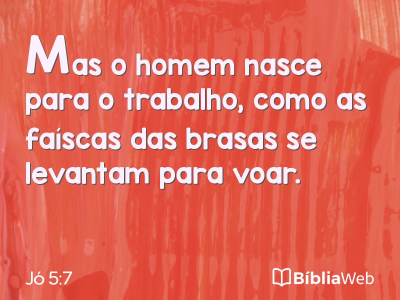 Jó 5:7 em imagem para compartilhar