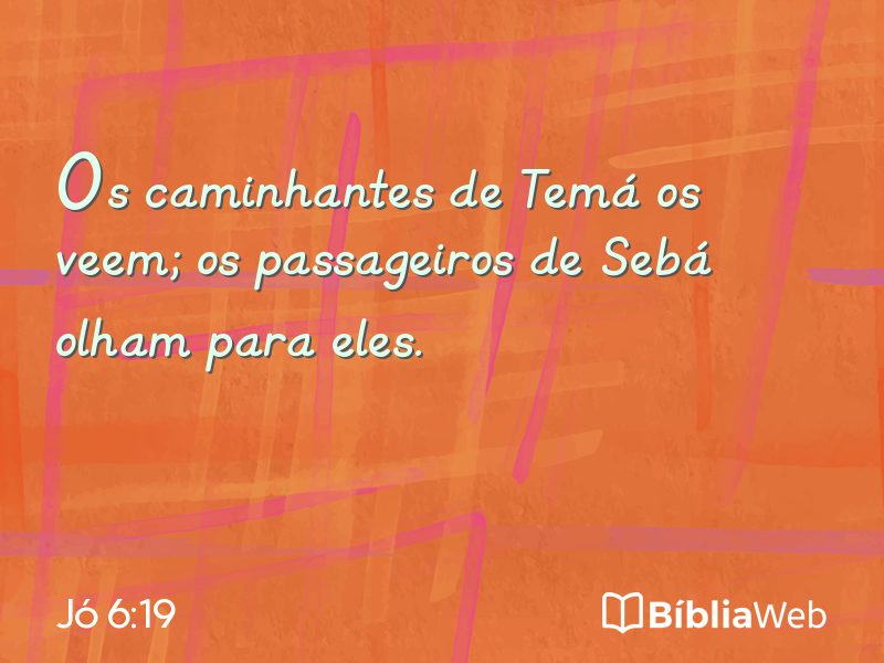 Jó 6:19 em imagem para compartilhar