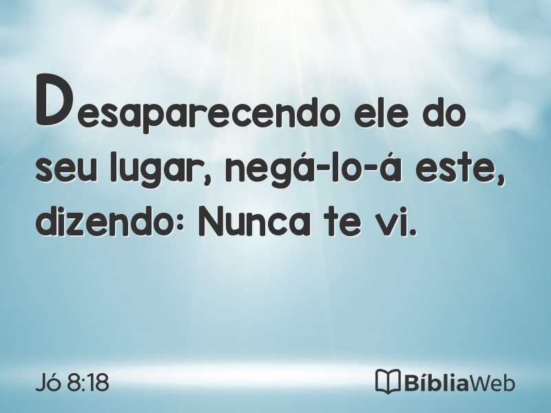 Jó 8:18 em imagem para compartilhar