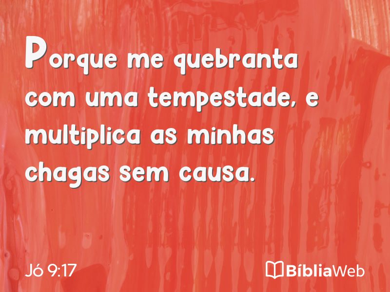 Jó 9:17 em imagem para compartilhar