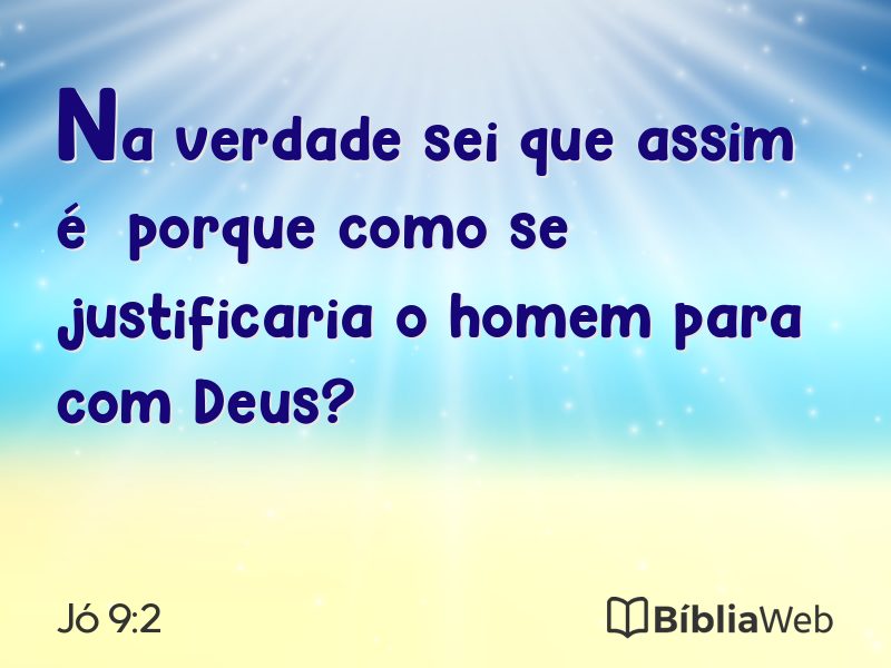 Jó 9:2 em imagem para compartilhar