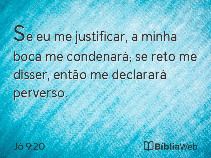 Jó 9:20 em imagem para compartilhar
