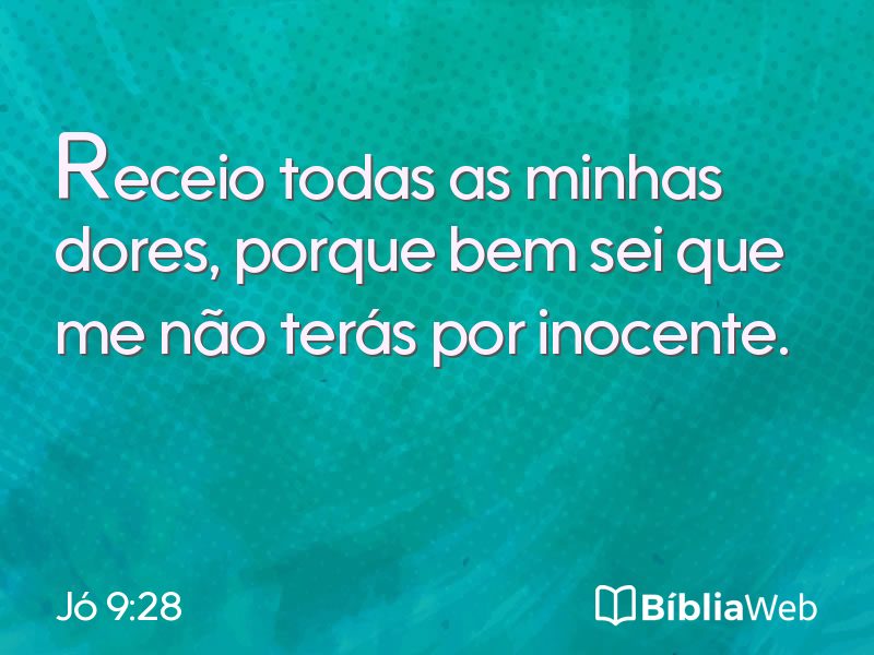 Jó 9:28 em imagem para compartilhar