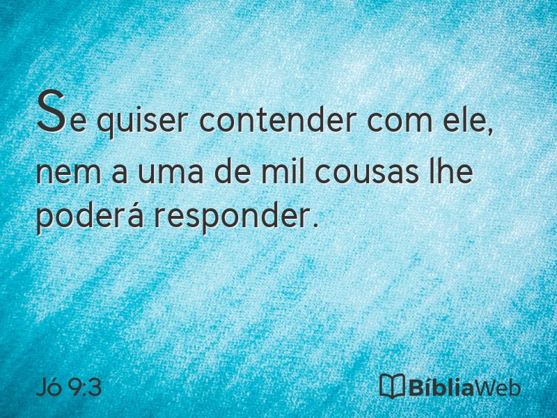 Jó 9:3 em imagem para compartilhar