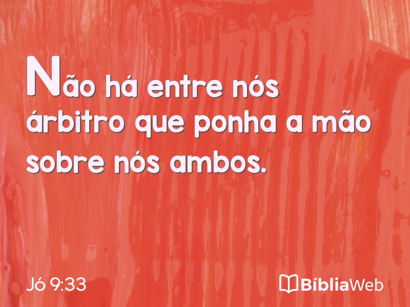 Jó 9:33 em imagem para compartilhar