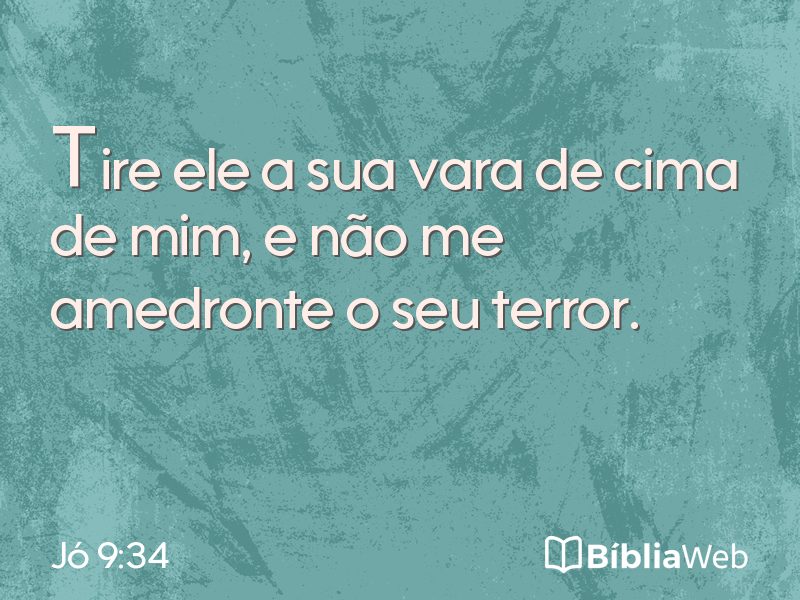 Jó 9:34 em imagem para compartilhar