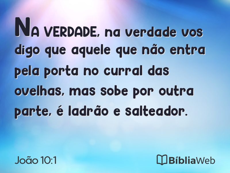 João 10:1 em imagem para compartilhar