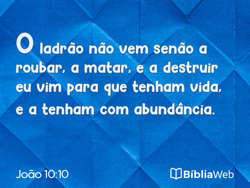 João 10:10 em imagem para compartilhar