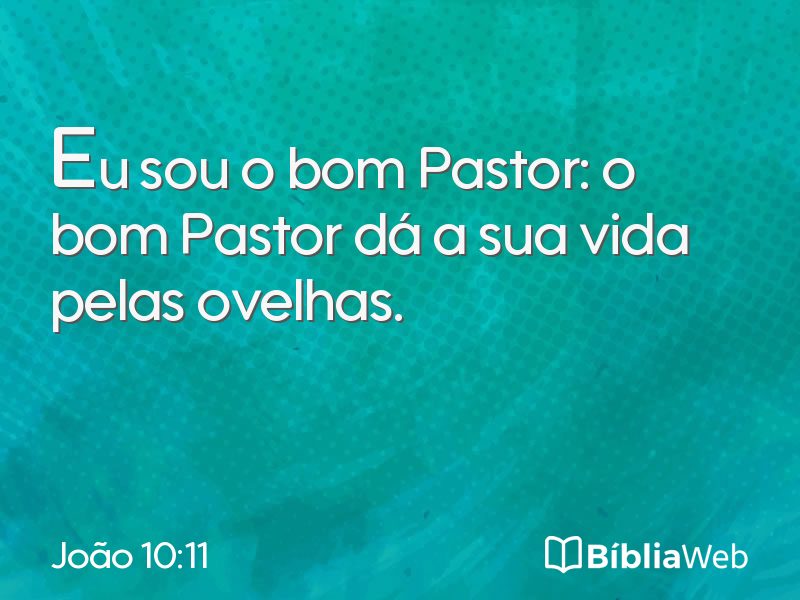 João 10:11 em imagem para compartilhar