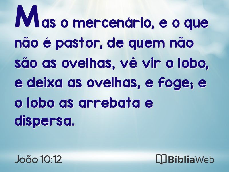 João 10:12 em imagem para compartilhar