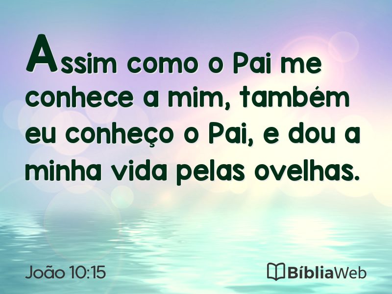 João 10:15 em imagem para compartilhar