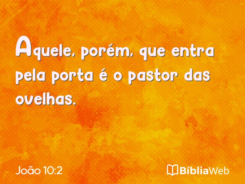 João 10:2 em imagem para compartilhar