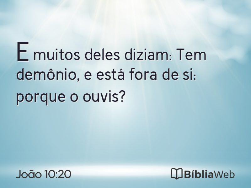 João 10:20 em imagem para compartilhar