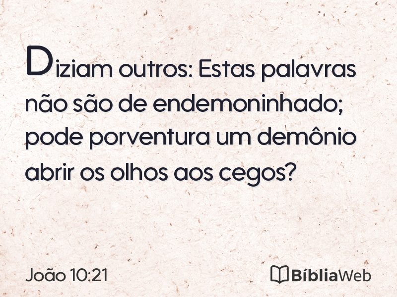 João 10:21 em imagem para compartilhar