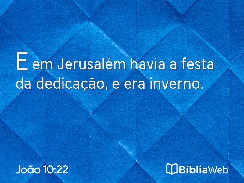 João 10:22 em imagem para compartilhar