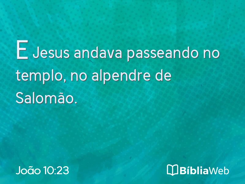 João 10:23 em imagem para compartilhar