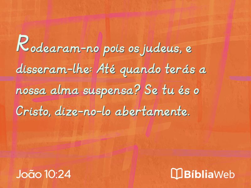João 10:24 em imagem para compartilhar
